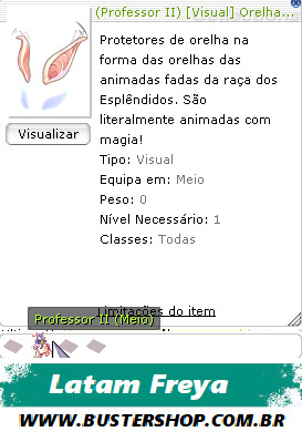 [Visual] Orelhas de Fada Animada Professor II
