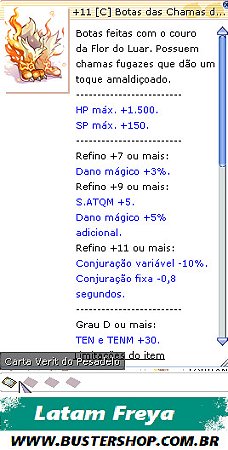 +11 [ C ]Botas das Chamas do Arcanista [1]
