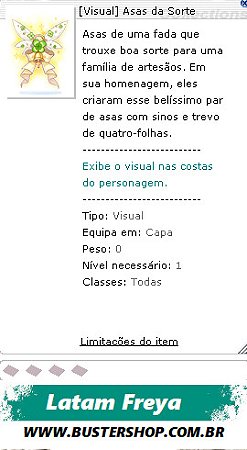 [Visual] Asas da Sorte
