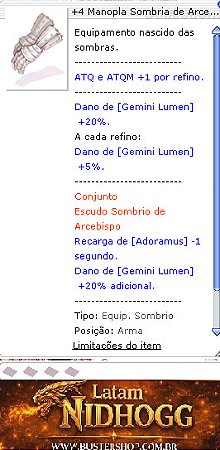 +4 Manopla Sombria de Arcebispo