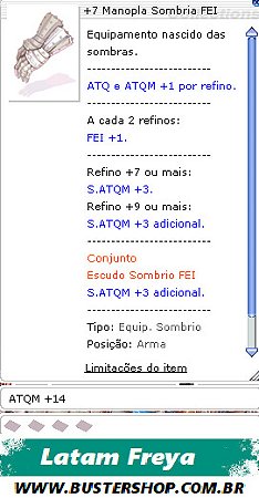 +7 Manopla Sombria FEI
