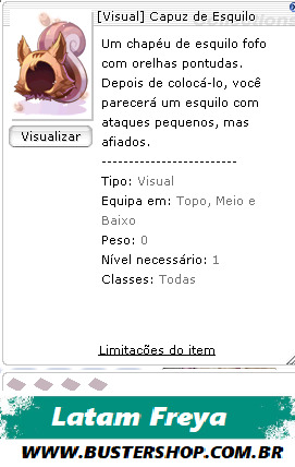 [Visual] Capuz de Esquilo