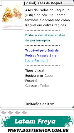 [Visual] Asas de Raquel