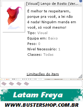 [Visual] Lenço de Rosto Vermelho