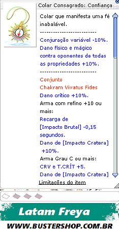 Colar Consagrado: Confiança