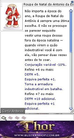 Roupa de Natal de Antonio da Escapada