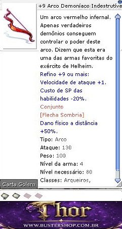 +9 Arco Demoníaco Indestrutível Rebelde