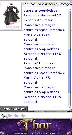 +11 Vestido Abissal da Proteção Mecânica