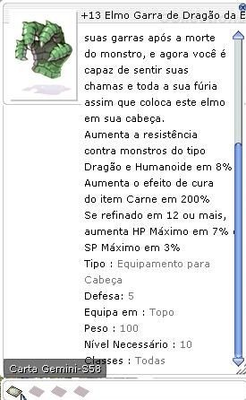 +13 Elmo Garra de Dragão da Estabilidade