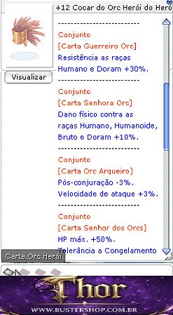 +12 Cocar do Orc Herói do Herói