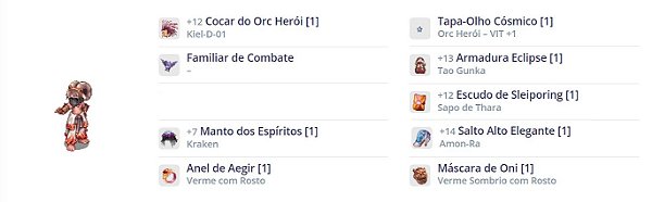 SET Completo Shura GOH PVP / WOE/ Cocar / Kraken