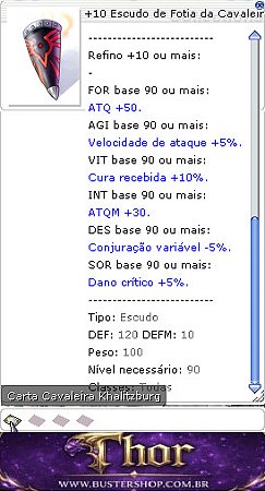 +10 Escudo de Fotia da Cavaleira