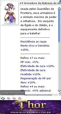 +9 Armadura da Nobreza do Alto Risco