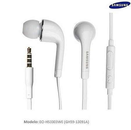 Fone de Ouvido Samsung Galaxy S2, Samsung Galaxy S3 - Cor Branco
