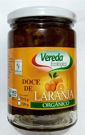 Delicioso Doce de Laranja Orgânico Vereda Ecológica 375 g