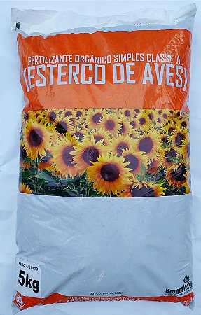 Adubo Orgânico Completo Para Frutíferas, Flores e Hortas Esterco Curtido 5 kg - Corrige o PH do Solo + Brinde