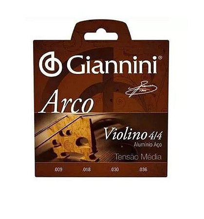 Encordoamento Giannini Violino Arco Alumínio