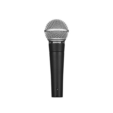 Microfone de mao Shure dinamico unidirecional c/ fio SM58-LC