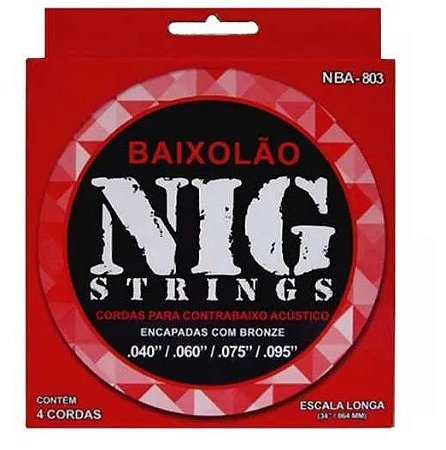 Encordoamento Para Baixolão Nig NBA-803 040 4 Cordas