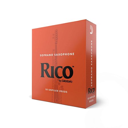 Palheta Sax Soprano 2 (caixa com 10) D'Addario Woodwinds Rico Reeds RIA1020