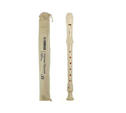 Flauta Doce Soprano Yamaha YRS24BBR Barroca em Dó com Bag
