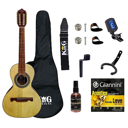 Viola Acústica Giannini VS4 CEDRO Natural Capa Limpa Cordas