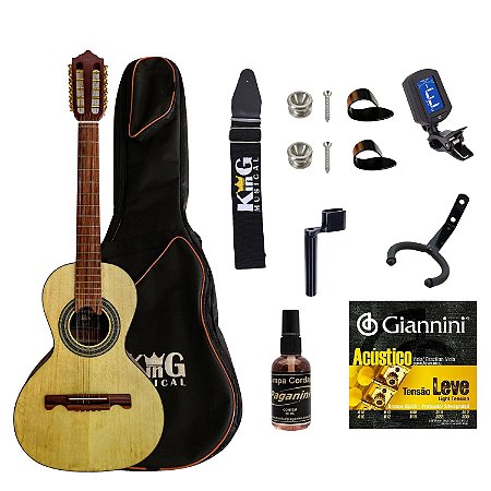 Viola Acústica Giannini VS4 CEDRO Natural Capa Limpa Cordas