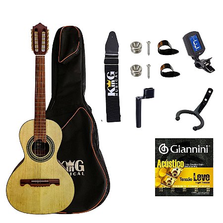 Viola Acústica Giannini VS4 CEDRO Natural Suporte Parede