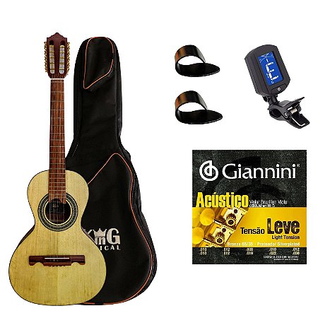 Viola Acústica Giannini VS4 CEDRO Natural Capa Encordoamento