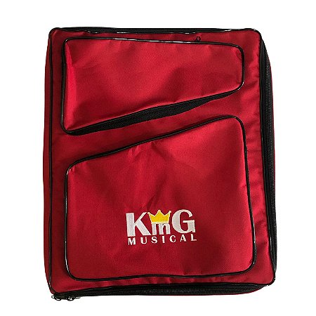 Mochila Bag Para Baqueta  Acessórios Bateria Luxo Vermelha