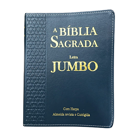 Biblia Sagrada Harpa Letra Jumbo Indice Luxo Azul