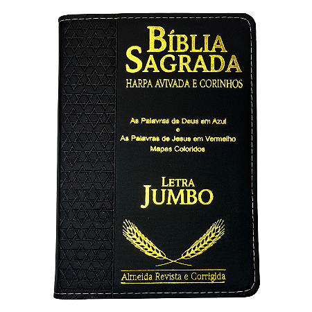 Biblia Sagrada Harpa Letra Jumbo Indice Luxo Preta