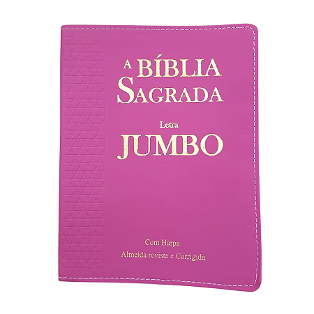 Biblia Sagrada Harpa Letra Jumbo Indice Luxo Pink