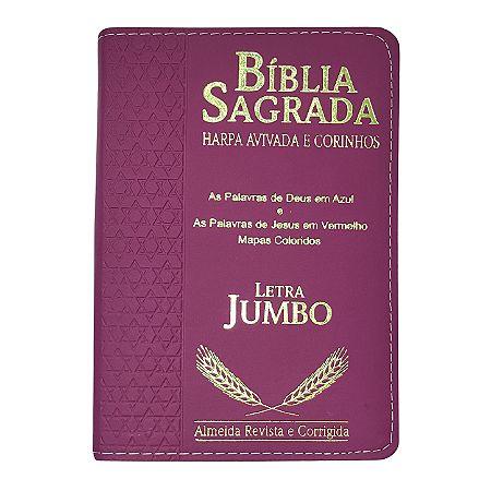 Biblia Sagrada Harpa Letra Jumbo Indice Luxo Pink