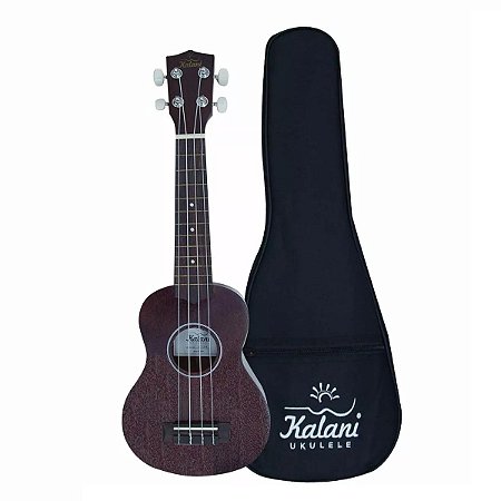 Ukulelê Soprano Profissional Kalani Tabaco + Capa Mod 8134