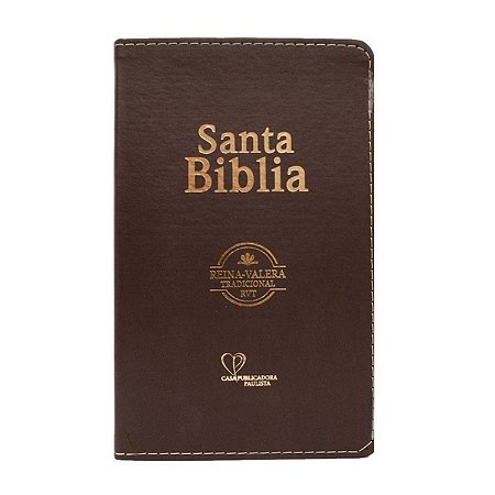 Biblia Sagrada em Espanhol RVT Marrom Luxo C/ Dourado