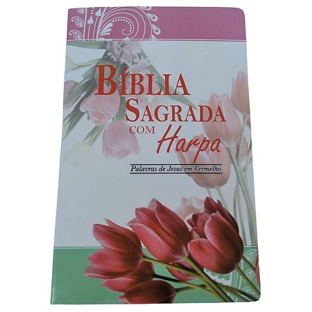 Bíblia Sagrada Harpa Gigante Índice Tulipa Capa Flexível