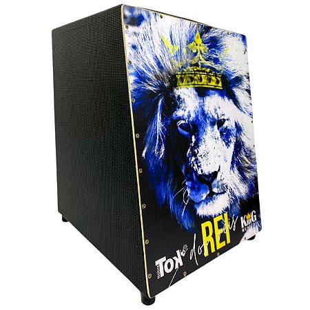 Cajón Elétrico Exclusivo Nobre Tok e King Musical Leão Azul