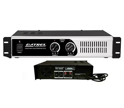 Amplificador De Potencia Profissional 600w Rms Total Datrel OHMS P/4 AF 12" 150 WATTS