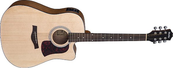 Violão Elétrico Folk Natural Aço Cutway Shelby Sgd193C