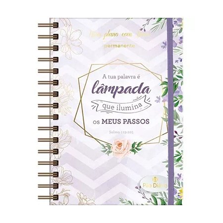 Planner Meu plano com Deus Tua Palavra Lâmpada Espiral