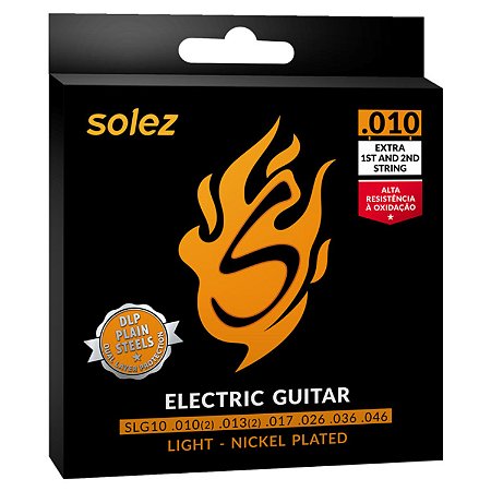 Encordoamento Para Guitarra .010 Solez SLG10