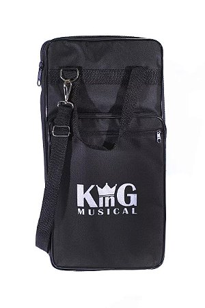 Bag Porta Baquetas Luxo Estojo Alça Semi Case Baterista BK