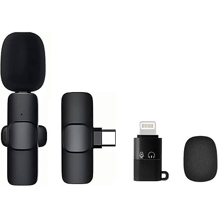 Microfone de Lapela Profissional Wireless para Lightning IOS