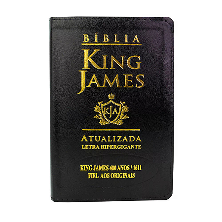 Biblia King James Atualizada 400 Anos Hipergigante LuxoPreta