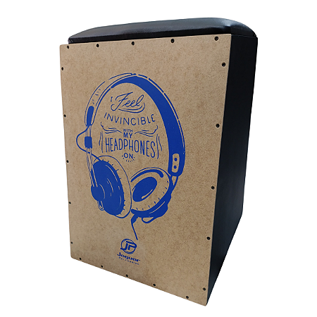 Cajon Eletroacústico Inclinado Jaguar K2 Pro Headphone