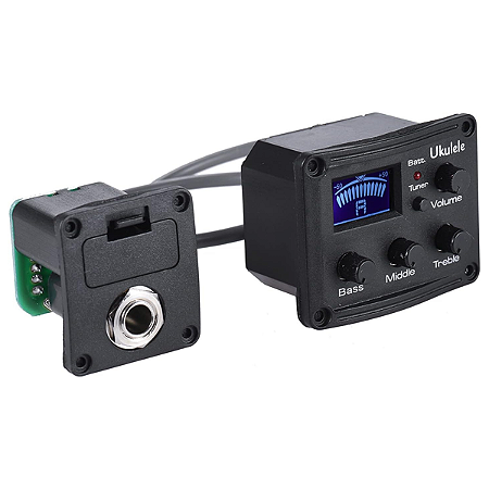 Captador de Ukulele Piezo Preamp Afinador Eq De 3 Bandas