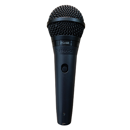Microfone Shure Dinâmico Cardioide PGA58-LC De Mão