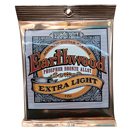Encordoamento Violão Aço Ernie Ball 010 Earthwood ExtraLeve