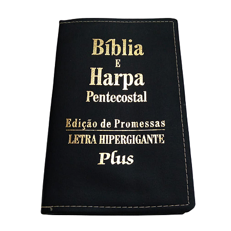 Bíblia Sagrada Harpa Hipergigante Índice Capa Luxo Preto
